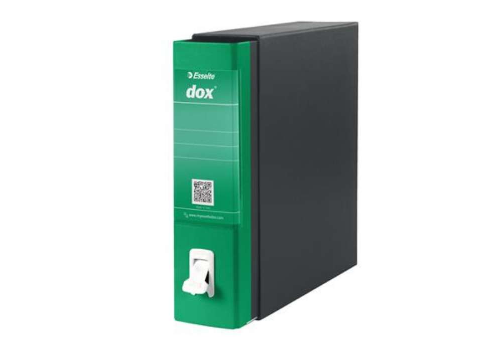 Immagine di Registratore Dox 1 - dorso 8 cm - commerciale 23 x 29,7 cm - verde - Esselte Dox