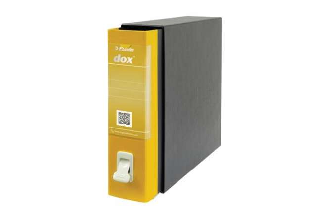 Immagine di Registratore Dox 2 - dorso 8 cm - protocollo 23x34 cm - giallo - Esselte Dox