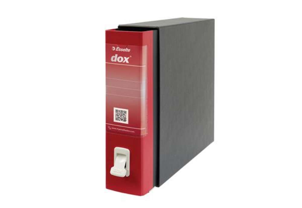 Immagine di Registratore Dox 2 - dorso 8 cm - protocollo 23 x 34 cm - rosso - Esselte Dox