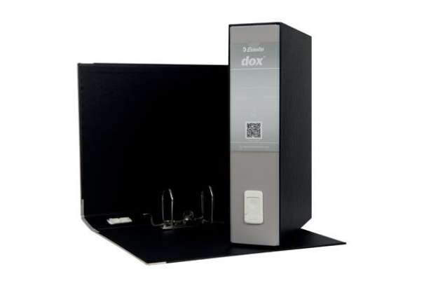 Immagine di Registratore Dox 2 - dorso 8 cm - protocollo 23x34 cm - grigio chiaro - Esselte Dox