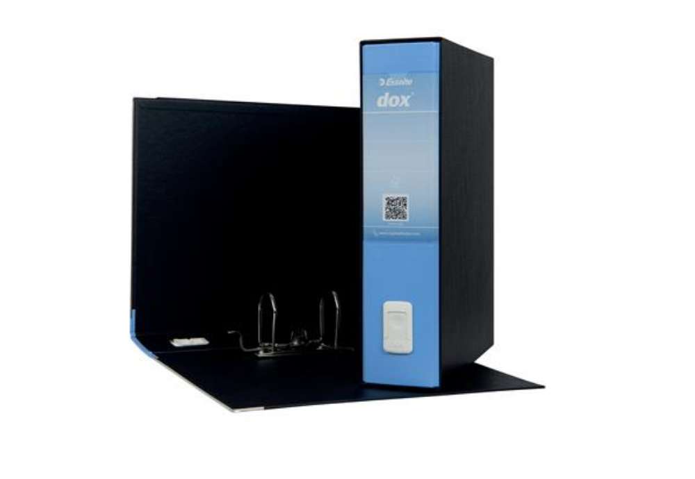 Immagine di Registratore Dox 2 - dorso 8 cm - protocollo 23 x 34 cm - azzurro - Esselte Dox