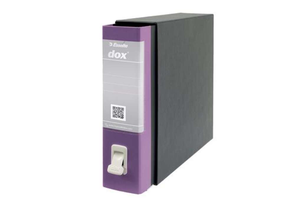Immagine di Registratore Dox 2 - dorso 8 cm - protocollo 23 x 34 cm - lilla - Esselte Dox