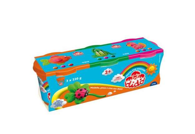 Immagine di Tris barattoli da 220gr - verde/arancio/magenta - DiDò