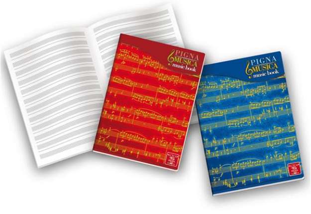 Immagine di Maxiquaderno Musica - 21x29,7cm - 32 fogli - 100gr - 12 pentagrammi - Pigna