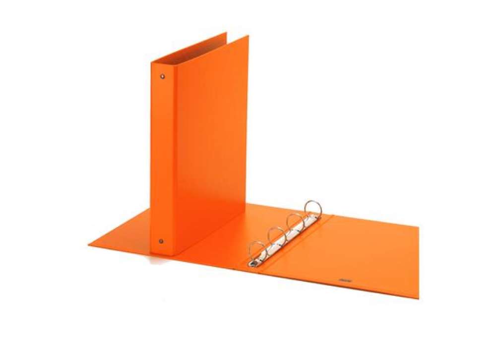 Immagine di Raccoglitore Europa - 22 x 30 cm - 4 anelli tondi 30 mm - dorso 4 cm - arancio - Favorit