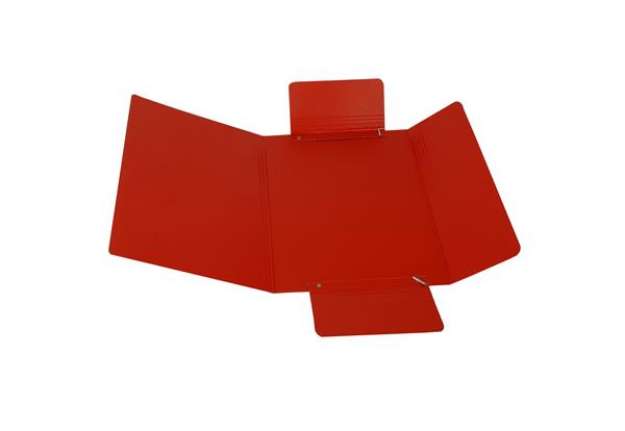 Immagine di Cartellina con elastico - presspan - 3 lembi - 700 gr - 25x34 cm - rosso - Cartotecnica del Garda