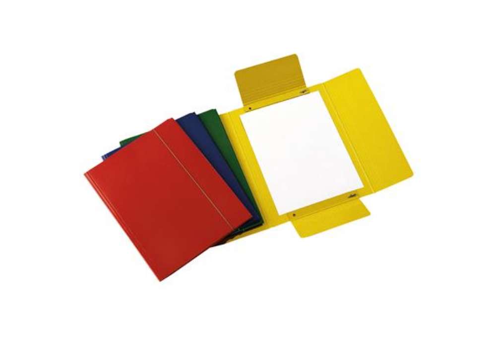Immagine di Cartella 3 lembi con elastico - A4 - dorso variabile - presspan - colori assortiti - Cartotecnica de