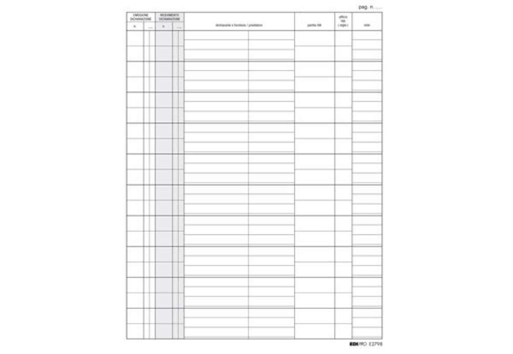 Immagine di Registro dichiarazione esportatori - 31 x 24cm - 100 fogli - Edipro