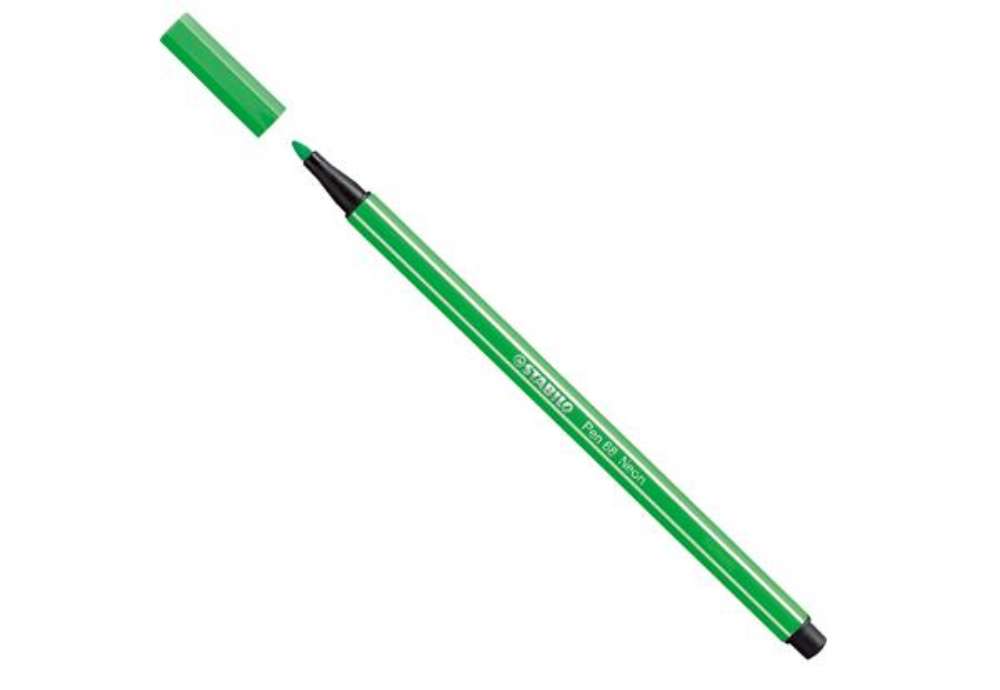 Immagine di Pennarello Pen 68 - verde neon 033 - Stabilo