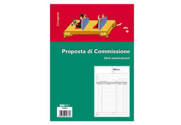 Immagine di Blocco copia commissioni - 33 fogli 3 copie autoricalcanti - 29,7 x 21cm - Edipro