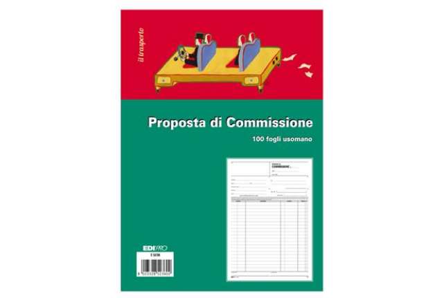 Immagine di Blocco copia commissioni - uso mano - 29,7 x 21cm - 100 fogli - Edipro