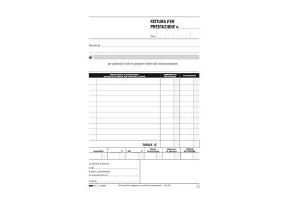 Immagine di Blocco fatture professionisti - 50/50 fogli autoricalcanti - 23 x 15cm - Edipro
