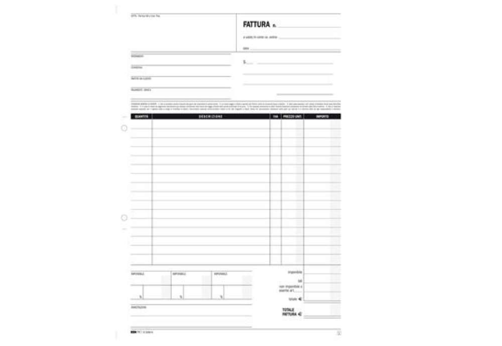 Immagine di Blocco fattura generica - 50/50 fogli autoricalcanti - 29,7 x 21cm - Edipro