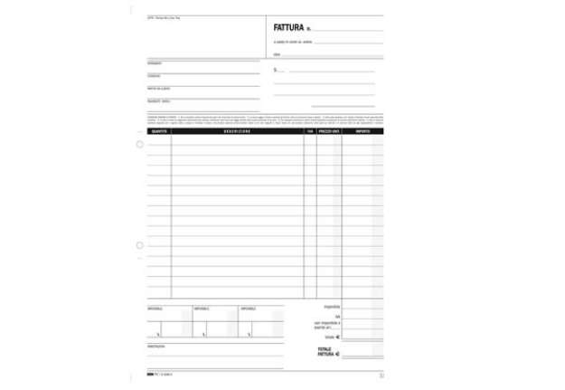 Immagine di Blocco fattura generica - 50/50 fogli autoricalcanti - 29,7 x 21cm - Edipro