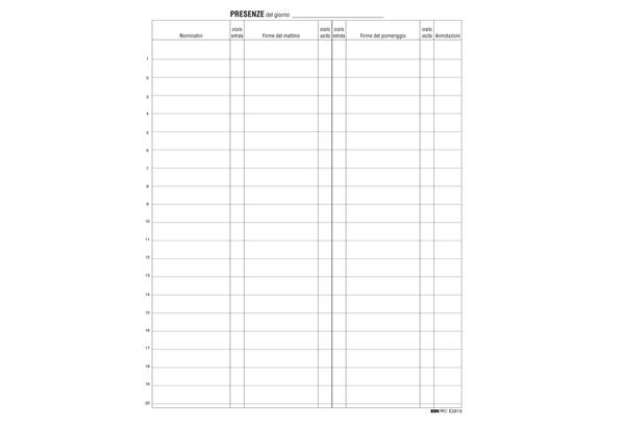 Immagine di Registro firme presenze al lavoro - 31 x 24cm - 100 fogli - Edipro