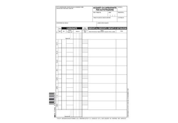 Immagine di Blocco schede prelievo carburante - 21 x 15cm - 50 fogli - Edipro