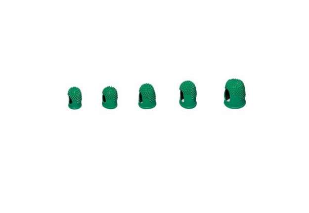 Immagine di Ditali Läufer - diametro 1,7 cm - caucciù - verde - Lebez - conf. 10 pezzi