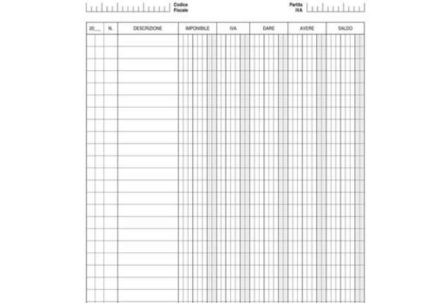 Immagine di Schede - dare/avere/saldo/iva - 24x17 cm (verticale) - bianco - Edipro - conf. 100 pezzi
