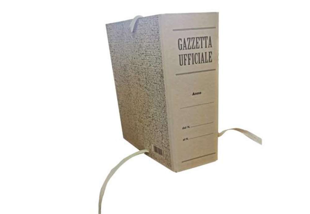 Immagine di Faldone - legacci incollati - per Gazzetta Ufficiale - juta - 31 x 22 cm - dorso 10 cm - paglia - Br
