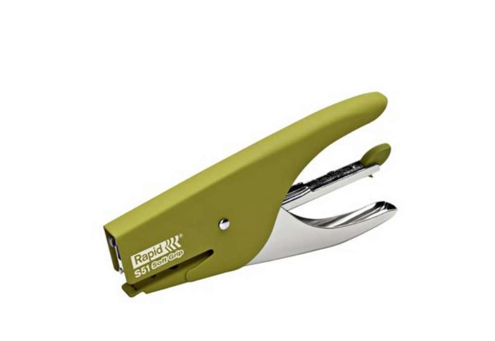 Immagine di Cucitrice a pinza Rapid Supreme S51 Soft Grip - verde - Rapid