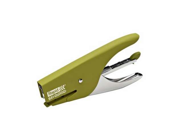 Immagine di Cucitrice a pinza Rapid Supreme S51 Soft Grip - verde - Rapid