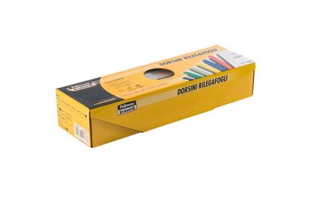 Immagine di Dorsetti tondi per rilegatura - 3 mm - bianco - Fellowes - scatola 50 pezzi