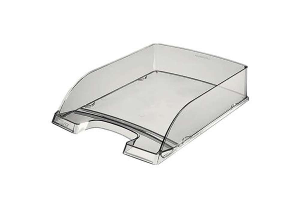 Immagine di Vaschetta portacorrispondenza Leitz Plus Standard - 25,5 x 7 x 36 cm - fumé trasparente - Leitz