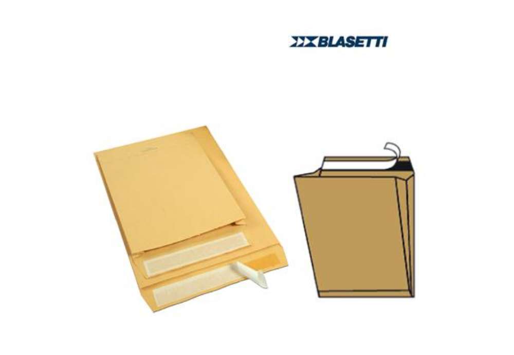 Immagine di Busta a sacco Mailpack - soffietti laterali - fondo preformato - strip adesivo - 23 x 33 x 4 cm - 10
