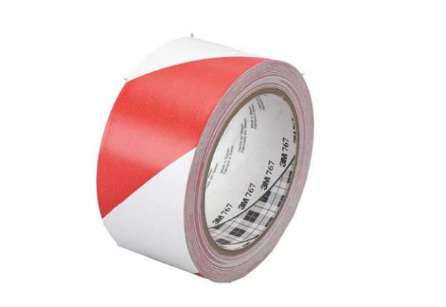 Immagine di Nastro adesivo vinilico 767 - 5 cm x 33 m - bianco/rosso - Scotch