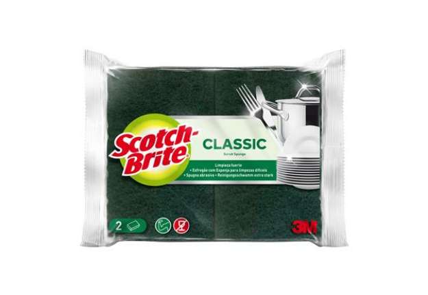 Immagine di Spugna Classic - 14,2x2,4x11,5 cm - giallo/verde - Scotch-Brite - conf. 2 pezzi