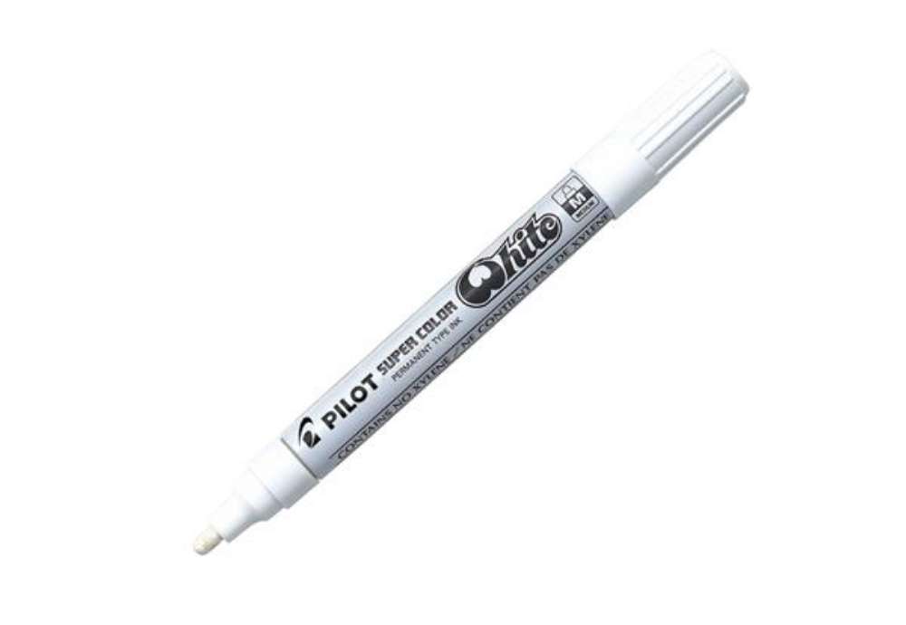 Immagine di Marcatore a vernice Super Color - punta media 4,5mm - bianco - Pilot