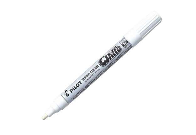 Immagine di Marcatore a vernice Super Color - punta media 4,5mm - bianco - Pilot