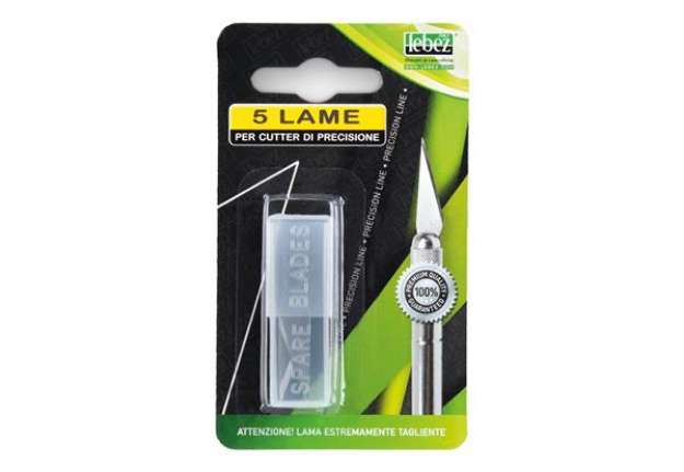 Immagine di Lame di ricambio - per cutter Hobby Knife - Lebez - conf. 5 pezzi