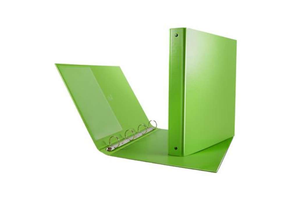 Immagine di Raccoglitore Nettuno - 22 x 30 cm - 4 anelli a R 30 mm - dorso 3,5 cm - verde chiaro - Sei Rota