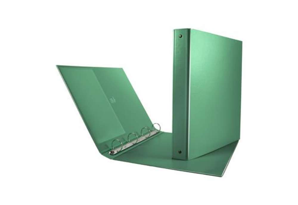 Immagine di Raccoglitore Nettuno - 22 x 30 cm - 4 anelli a R 30 mm - dorso 3,5 cm - verde - Sei Rota