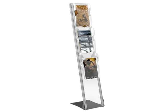 Immagine di Portadepliant da terra Vision Ice - 3 tasche A4 - Tecnostyl