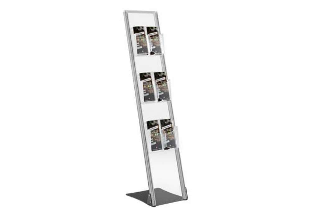 Immagine di Portadepliant da terra Vision Ice - 6 tasche 1/3 A4 - Tecnostyl