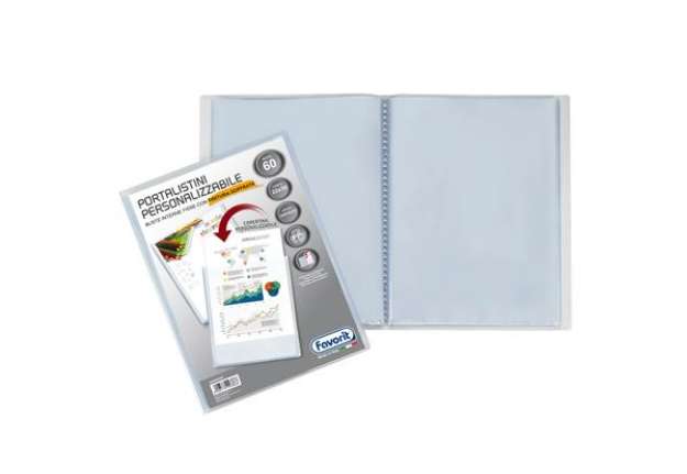 Immagine di Portalistini personalizzabile Sviluppo - buccia - 22x30 cm - 60 buste - trasparente - Favorit