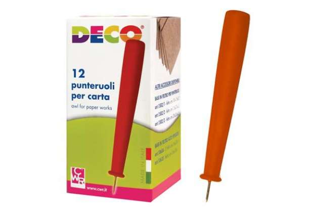 Immagine di Punteruolo per carta - 9 cm - Deco - conf. 12 pezzi