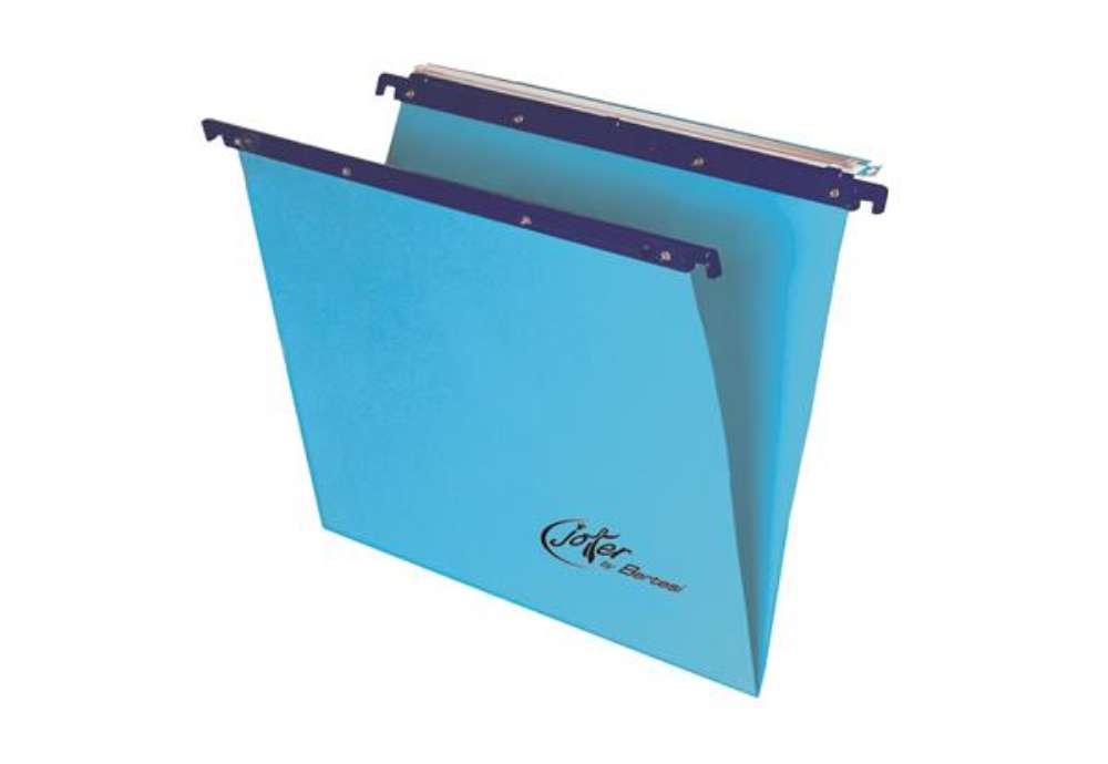 Immagine di Cartella sospesa Joker - cassetto - interasse 39 cm - fondo V - 37 x 25 cm - blu - Bertesi
