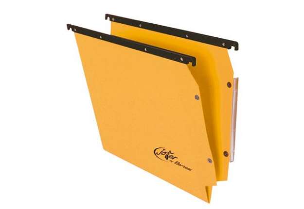 Immagine di Cartella sospesa Joker - armadio - interasse 33 cm - fondo V - 33 x 28 cm - giallo - Bertesi