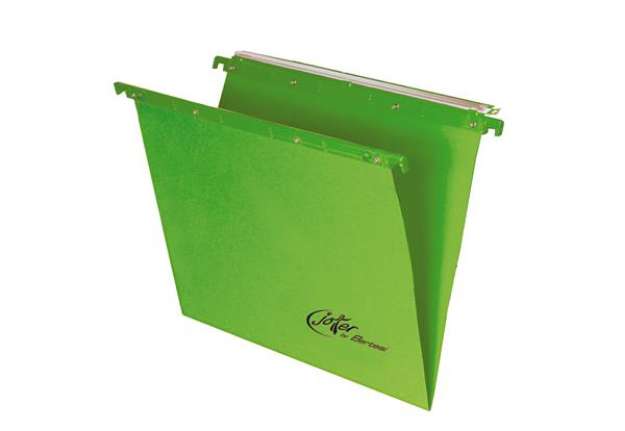 Immagine di Cartella sospesa Joker - cassetto - interasse 33 cm - fondo V - 31,3 x 25 cm - verde - Bertesi