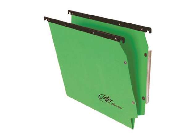 Immagine di Cartella sospesa Joker - armadio - interasse 33 cm - fondo V - 33 x 28 cm - verde - Bertesi
