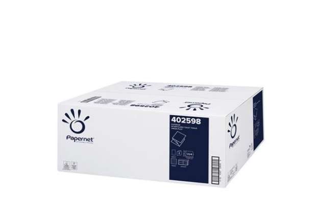 Immagine di Carta igienica interfogliata - 18 gr - strappo 11x21 cm - Papernet - pacco da 224 strappi