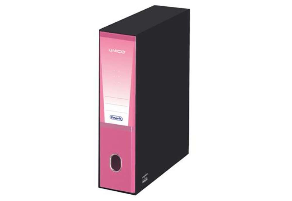 Immagine di Registratore Unico - dorso 8 cm - protocollo 23x33 cm - rosa - Favorit