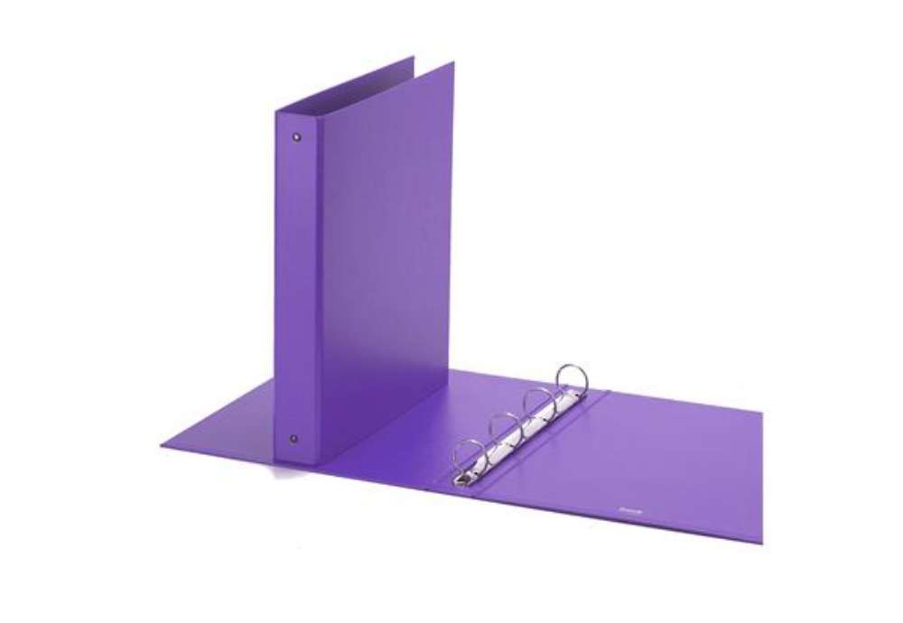 Immagine di Raccoglitore Europa - 22 x 30 cm - 4 anelli tondi 30 mm - dorso 4 cm - viola - Favorit