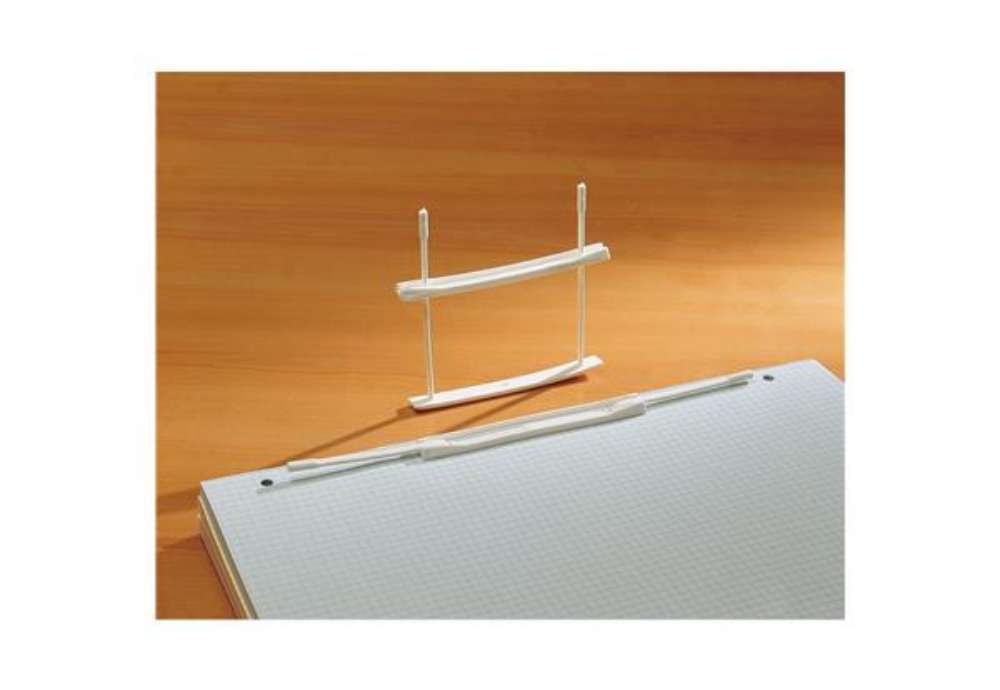 Immagine di Fastener fermafogli - plastica - passo 80 mm - capacità 6 cm - bianco - Fellowes - conf. 100 pezzi