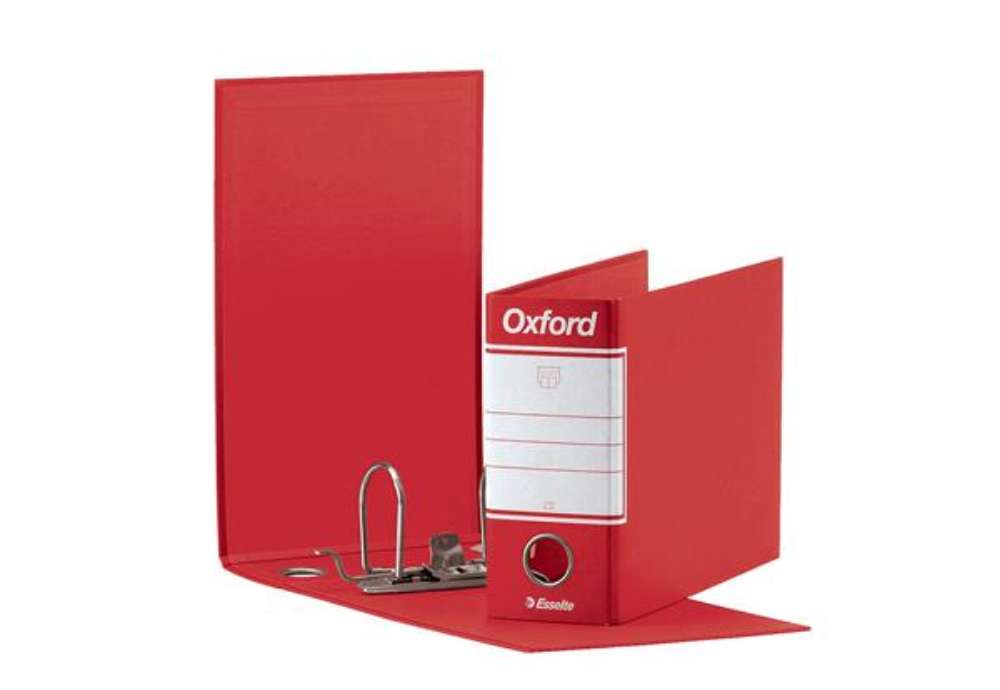 Immagine di Registratore Oxford G81 - dorso 8 cm - memorandum 23 x 18 cm - rosso - Esselte