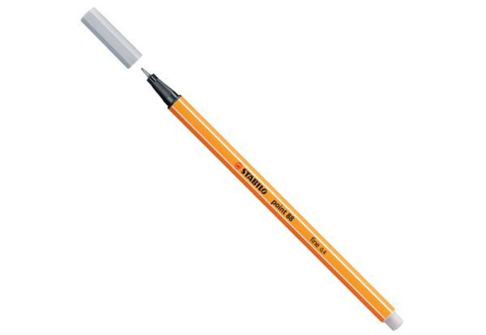 Immagine di Fineliner Point 88 - tratto 0,4 mm - grigio chiaro 94 - Stabilo