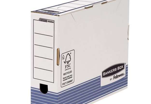 Immagine di Scatola archivio Bankers Box System - A4 - 26x31,5 cm -  dorso 8 cm - Fellowes